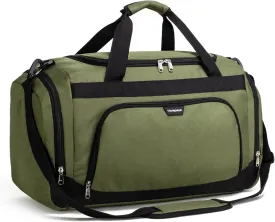 Vorspack Small Gym Bag - 40L Duffle Bag for Men Women Lightweight Duffel Bag with Shoe Compartment Wet Pocket Travel Bag Sports Bag for Sports Gym Travel - Green