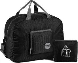 WANDF Foldable Travel Duffel Bag Luggage Sports Gym Water Resistant Nylon