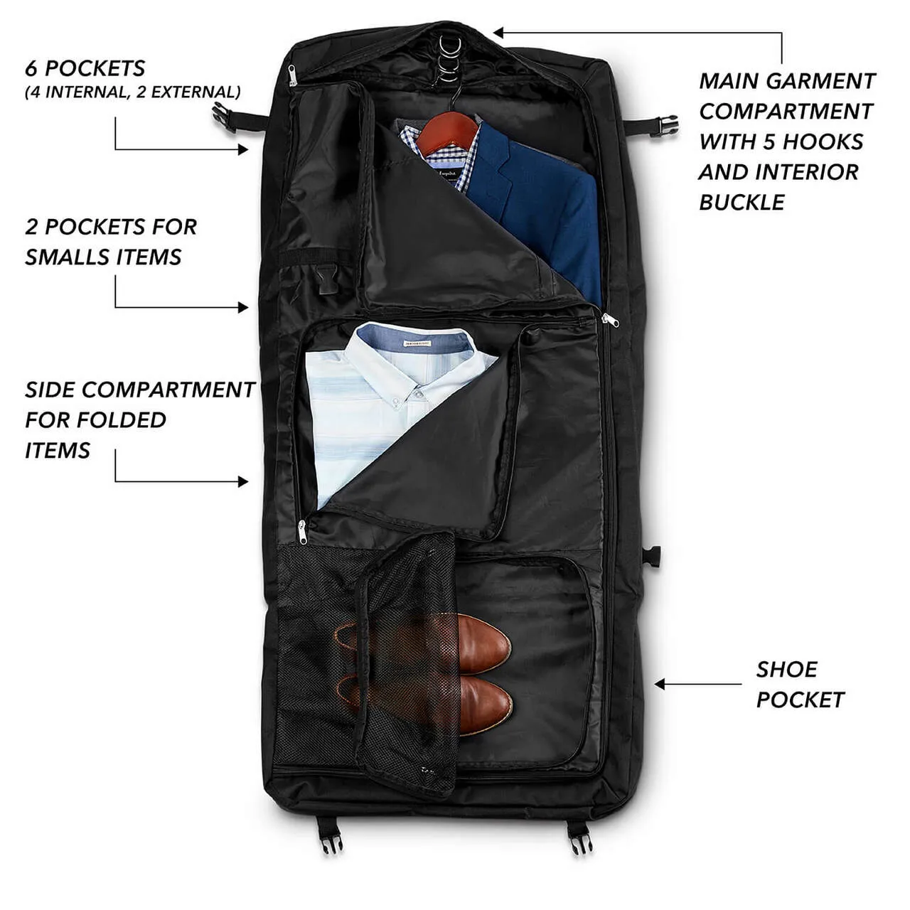 Washington State Cougars 18" Carry On Garment Bag