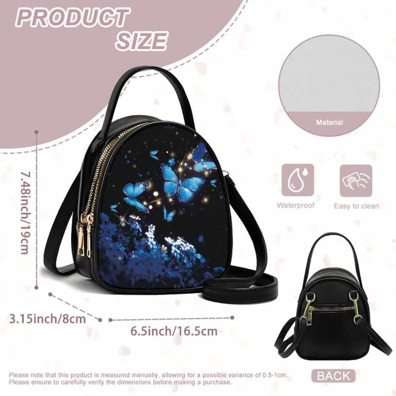 Women Travel Crossbody Cell Phone Purse, PU Leather Wallet Shoulder Bag Zipper Top Handle Handbag Multi Pocket