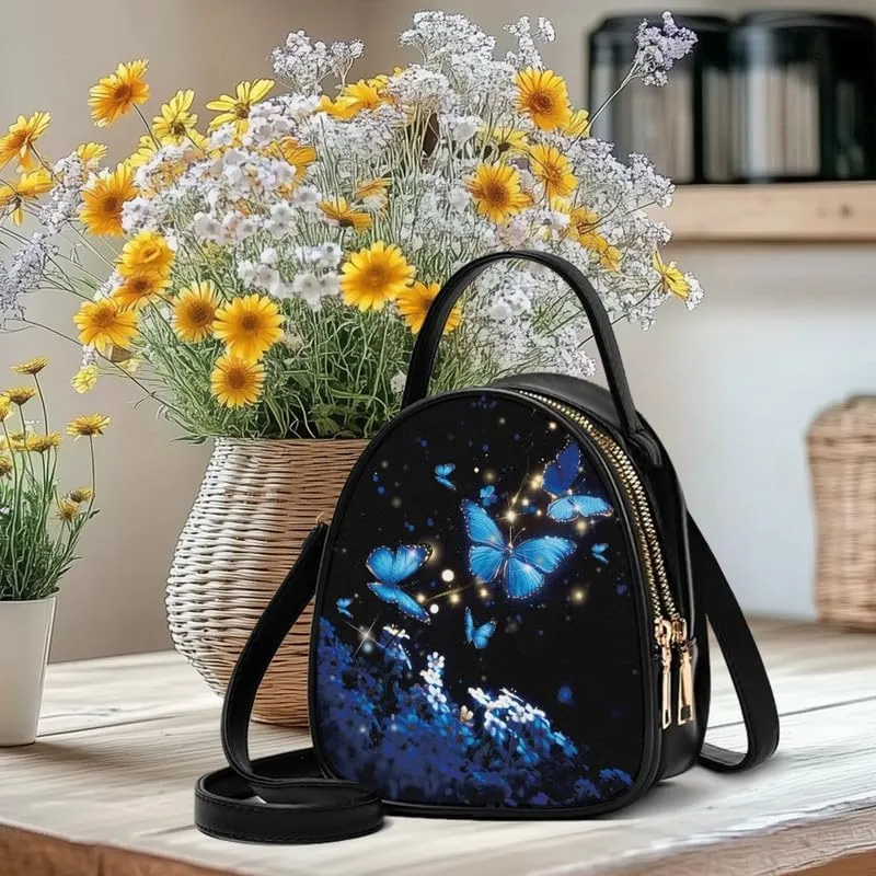 Women Travel Crossbody Cell Phone Purse, PU Leather Wallet Shoulder Bag Zipper Top Handle Handbag Multi Pocket